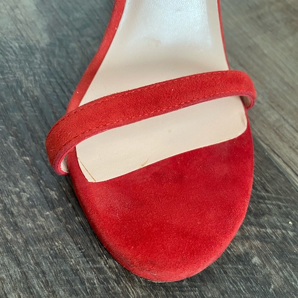 Stuart Weitzman Red Suede Heels - Picture 6 of 16